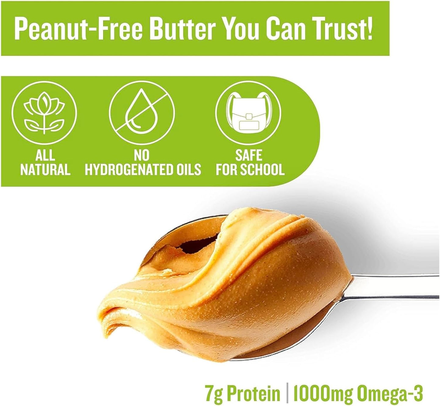 WOWBUTTER Crunchy Toasted Soya Spread - Tastes Like Peanut Butter - Nut-Free, Vegan, Gluten Free, Halal & Kosher, Protein Spread - 7g Plant Protein, 1000mg Omega-3 per Serving (3)