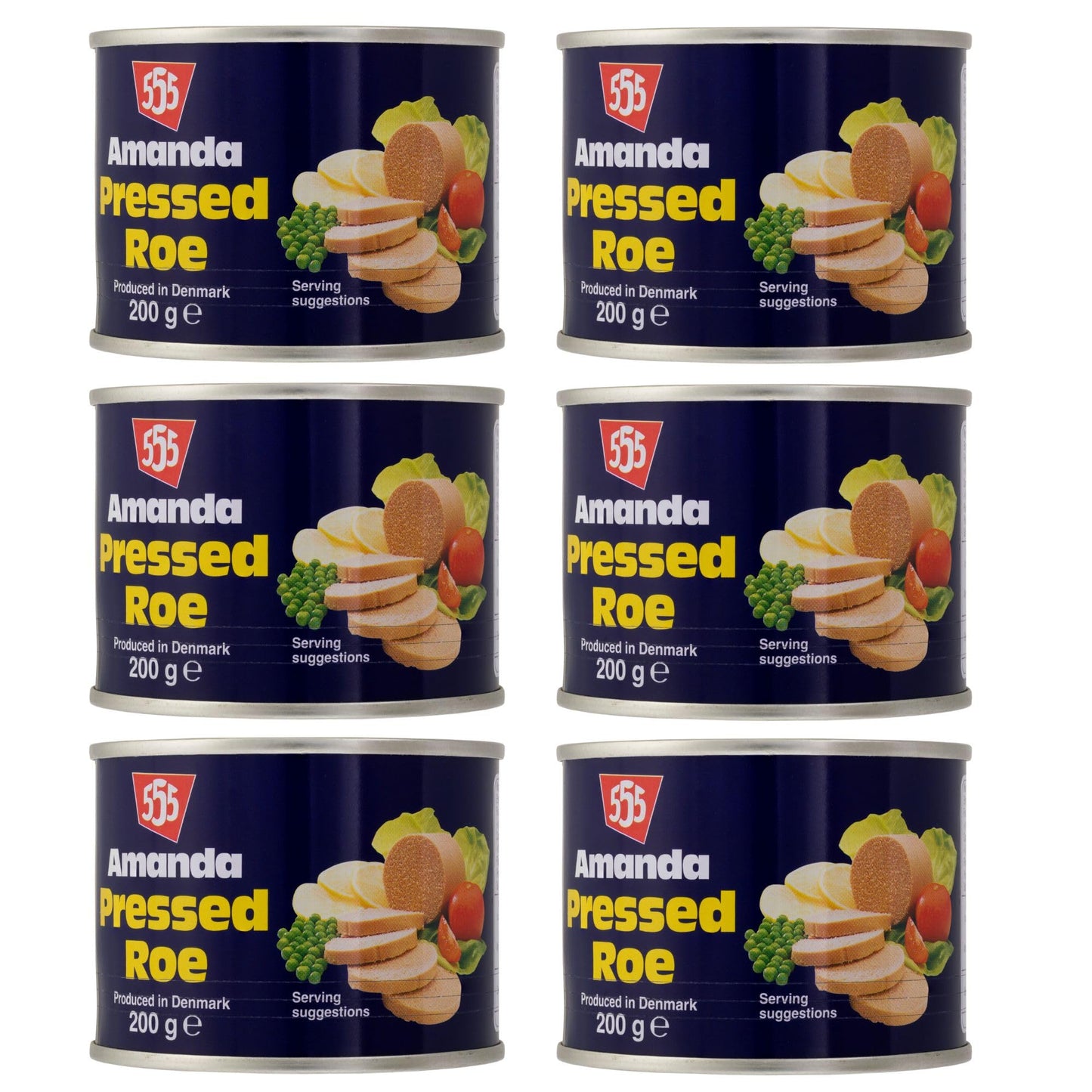 Amanda 555: Tinned Cod Roe | The Original Cod Roe | High in Protein Omega 3 Vitamin D & B12 | MSC Certified, Sustainable, and Delicious | Perfect for Home or Fish & Chip Shops (3 x 200g)