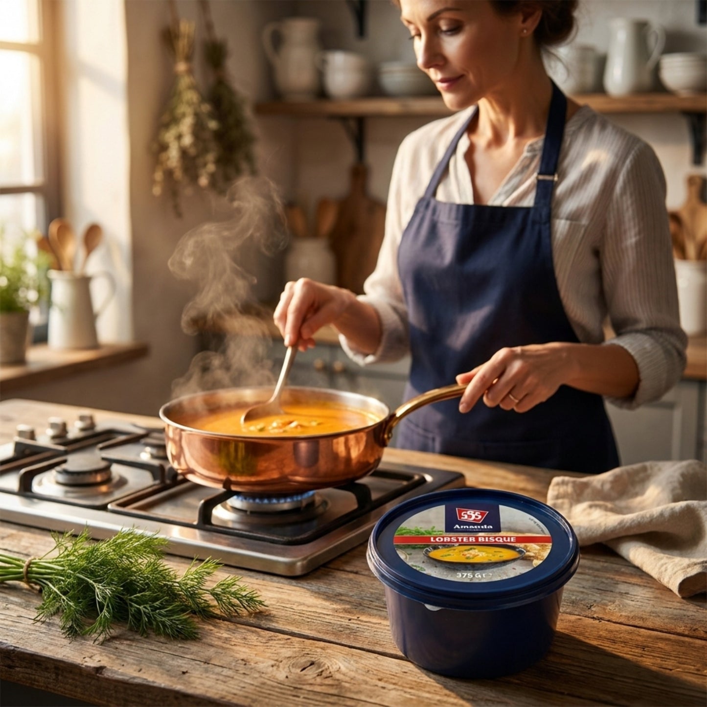 555 Amanda Lobster Bisque 375g | Creamy Gourmet Seafood Soup with 6.4% Atlantic Lobster