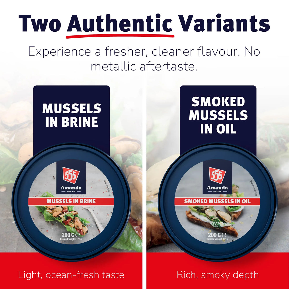Beechwood smoked mussels in rapeseed oil ready to eat