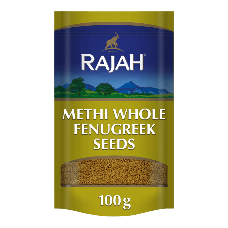 Rajah Whole Fenugreek Seeds (Methi) 100g — Authentic Whole Spice for Indian Cooking - BUB BRANDS