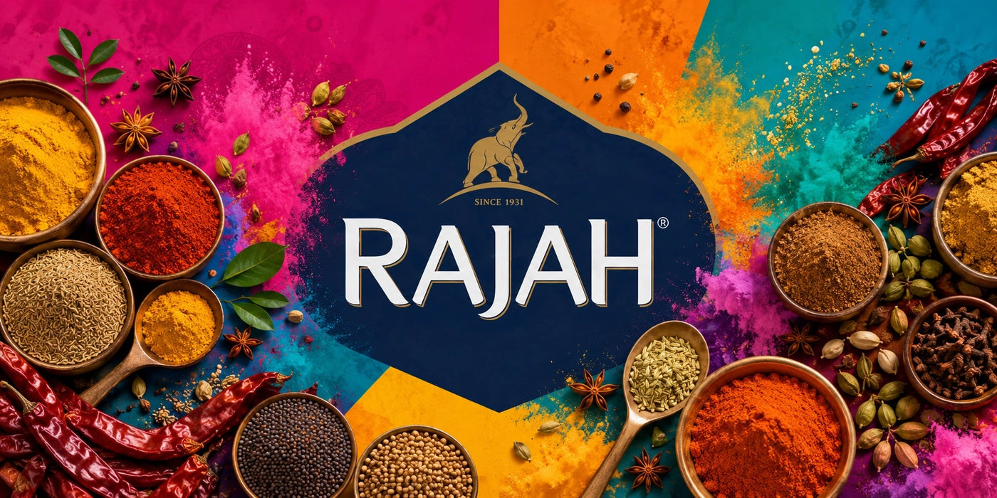 Rajah spices for curries, daals, marinades and Indian cooking