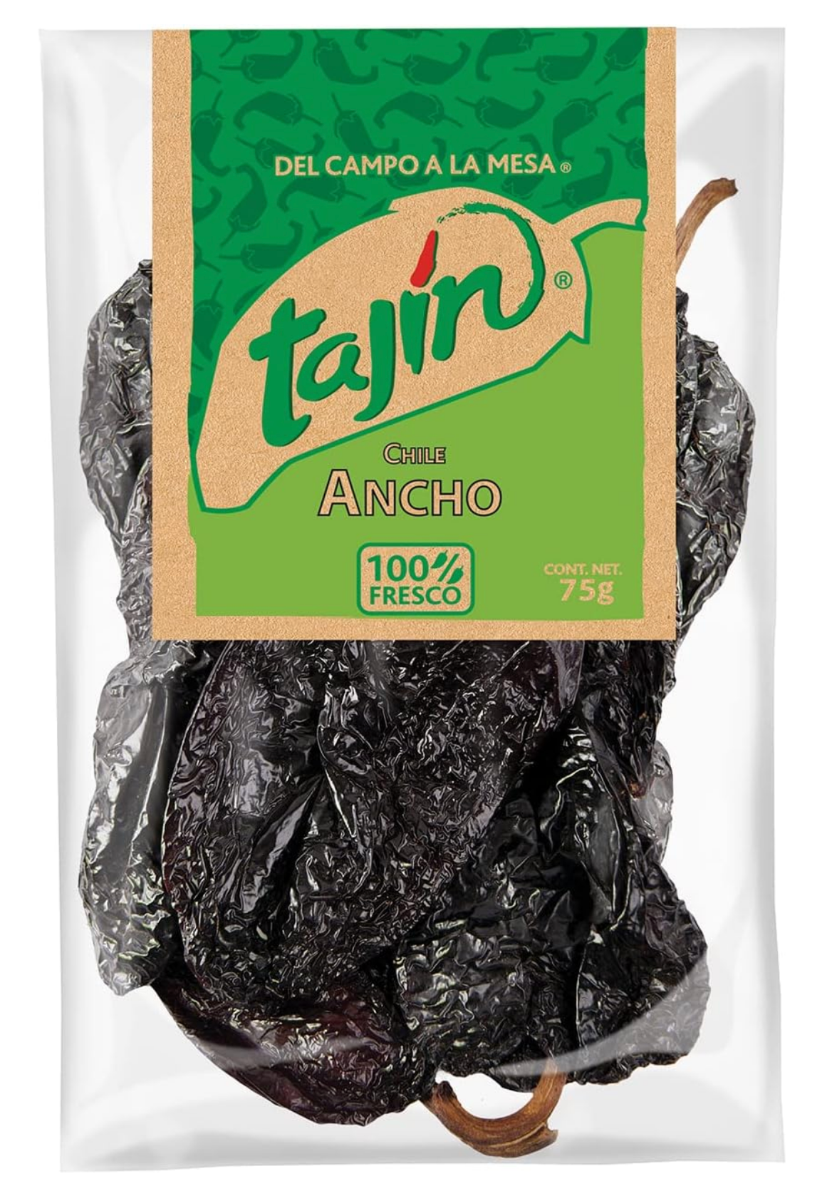 Tajin Dried Ancho Chillies 75g — Authentic Mexican Ancho for Sauces, Salsas & Stews