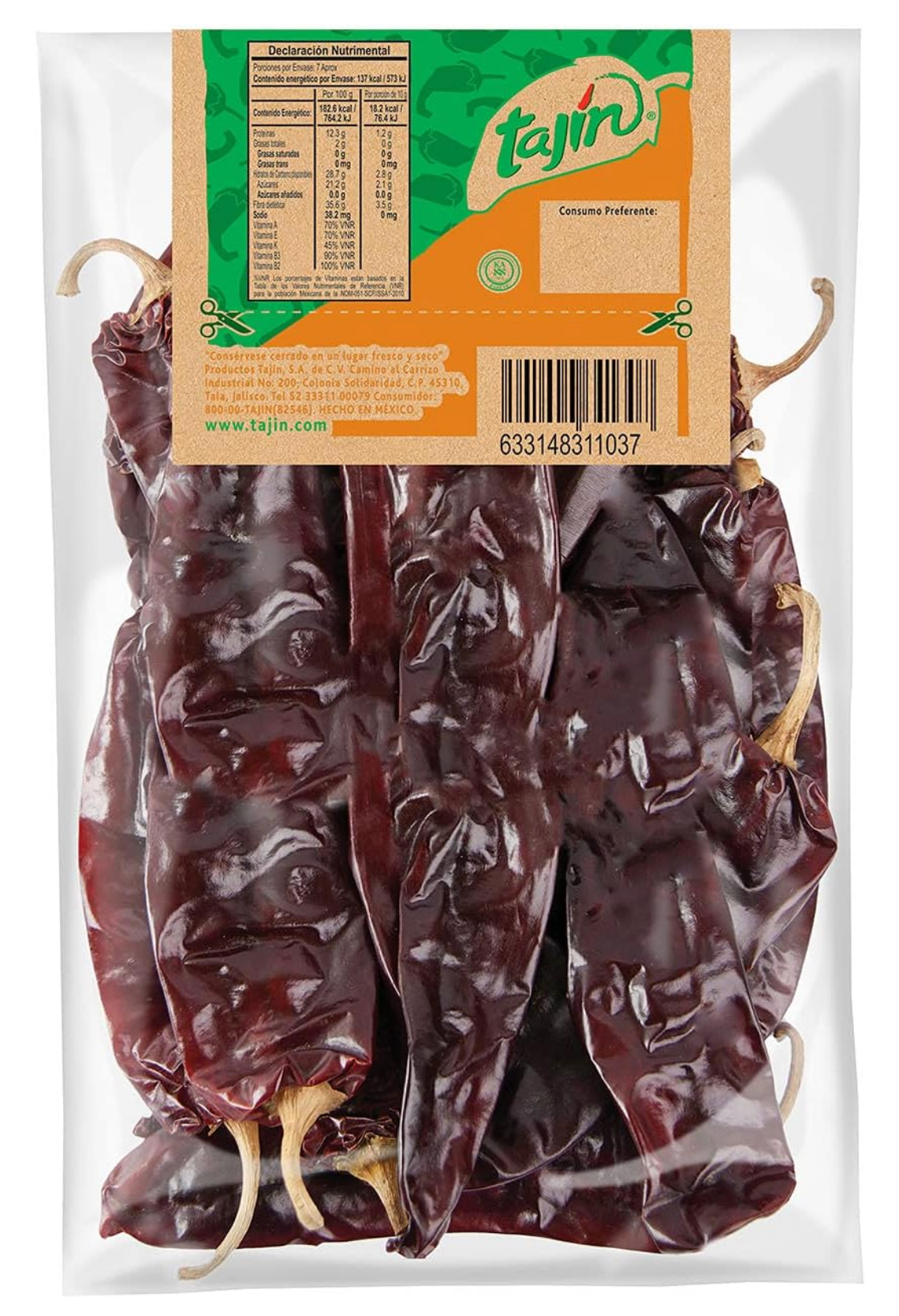 Tajin Dried Guajillo Chillies 75g — Authentic Mexican Guajillo for Sauces, Salsas & Stews
