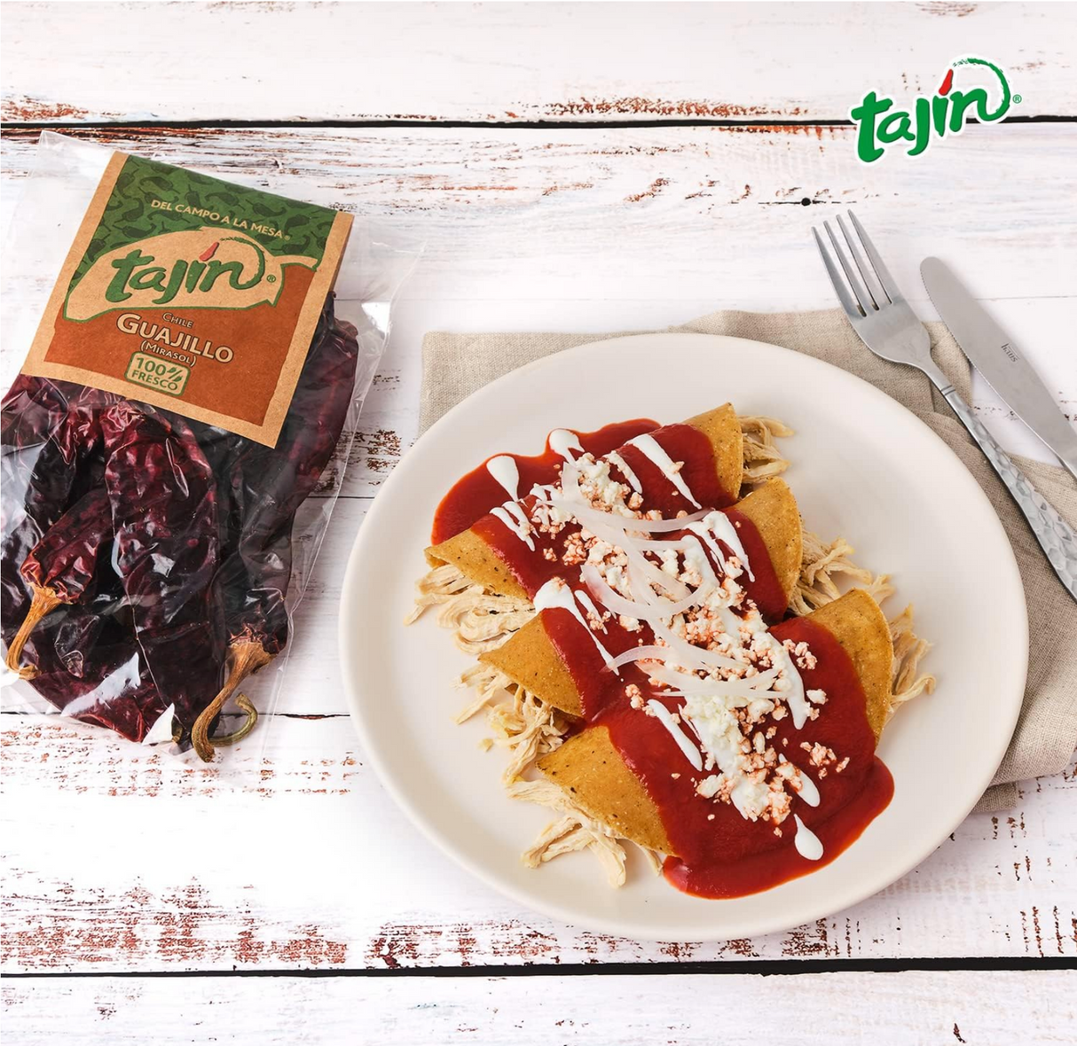 Tajin Dried Guajillo Chillies 75g — Authentic Mexican Guajillo for Sauces, Salsas & Stews