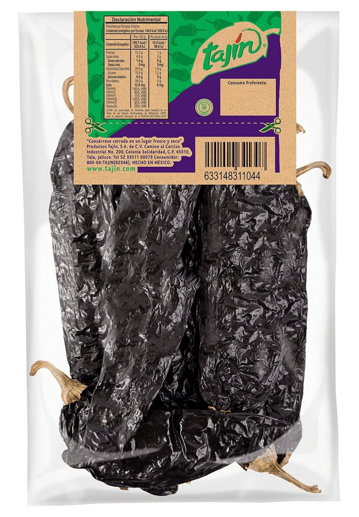 Tajin Dried Pasilla Chillies 75g — Authentic Mexican Pasilla for Sauces, Salsas & Stews - BUB BRANDS