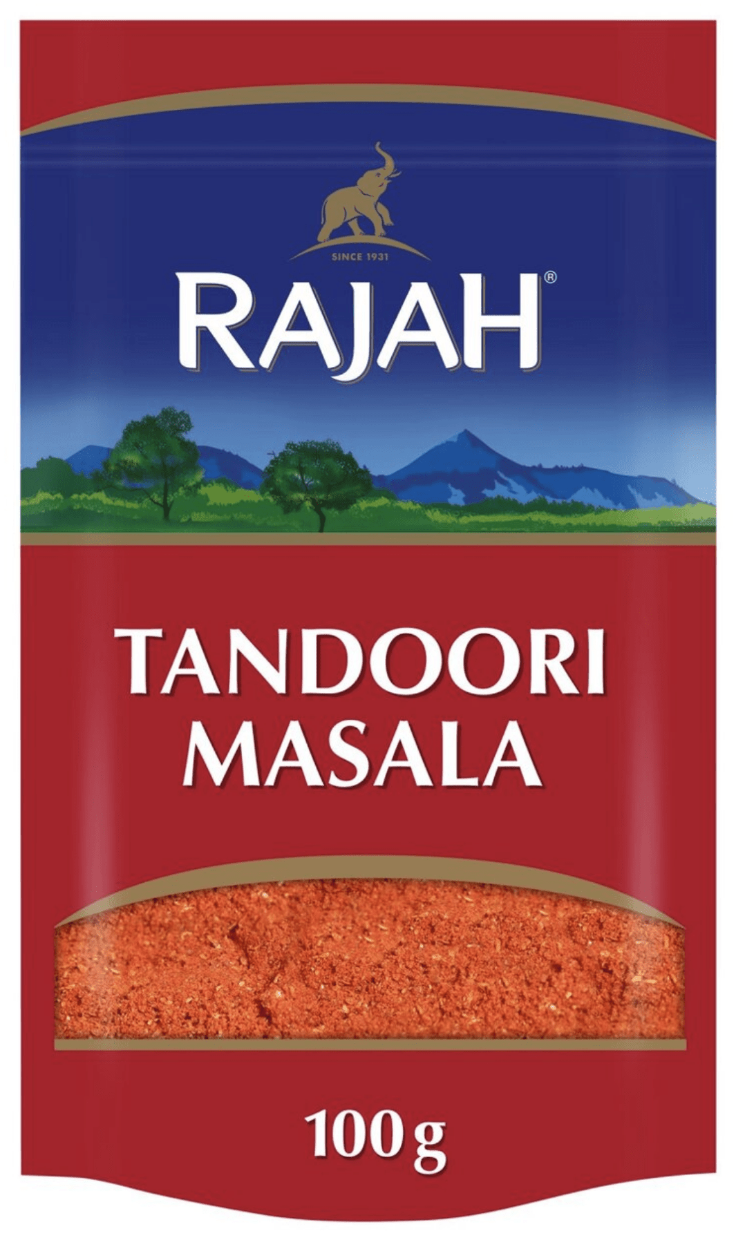 Rajah Natural Ground Tandoori Masala Powder 100g — Authentic Spice Blend for Indian Cooking - BUB BRANDS