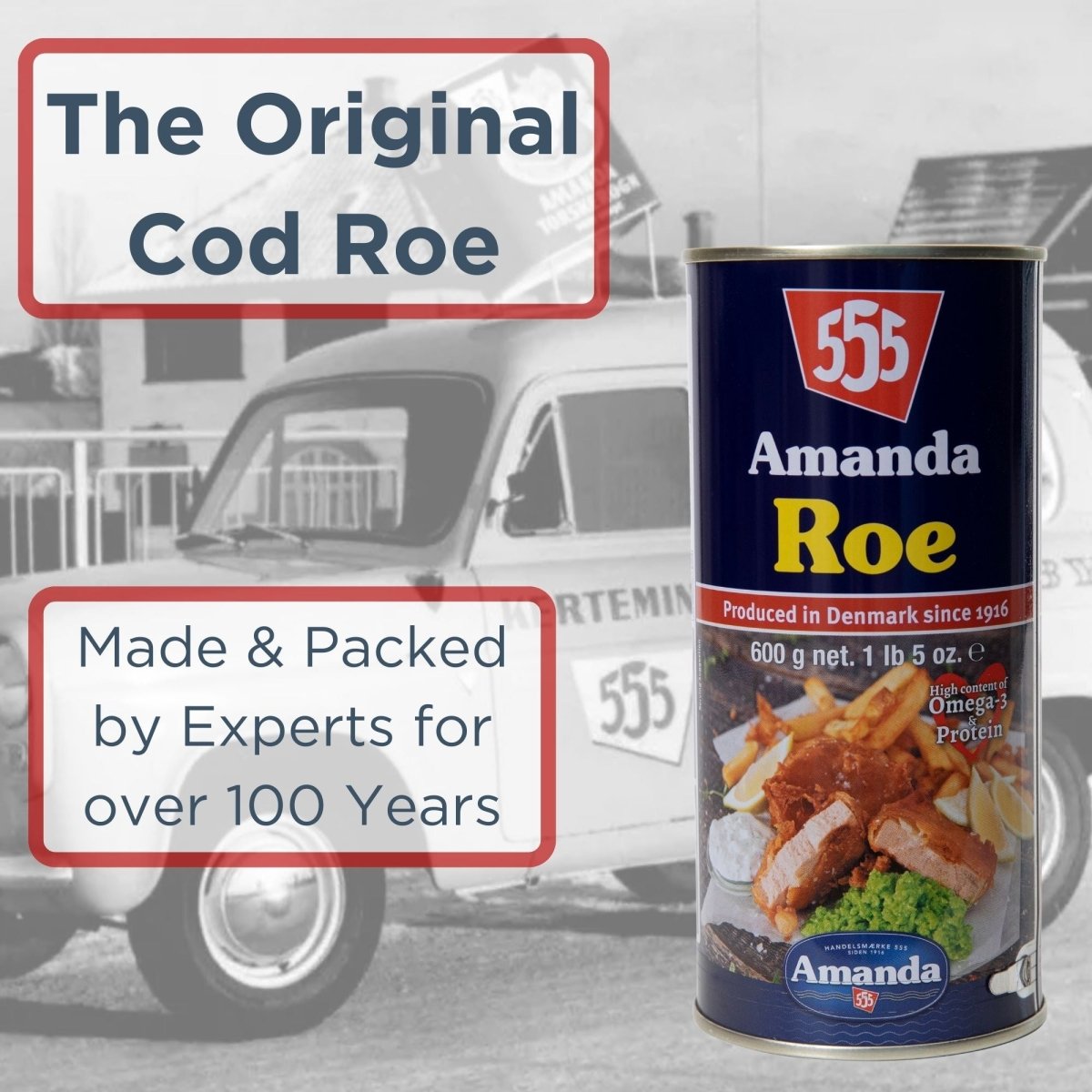 Amanda 555 Pressed Roe 12 x 600g Bulk | Fish & Chip Shops - BUB BRANDS