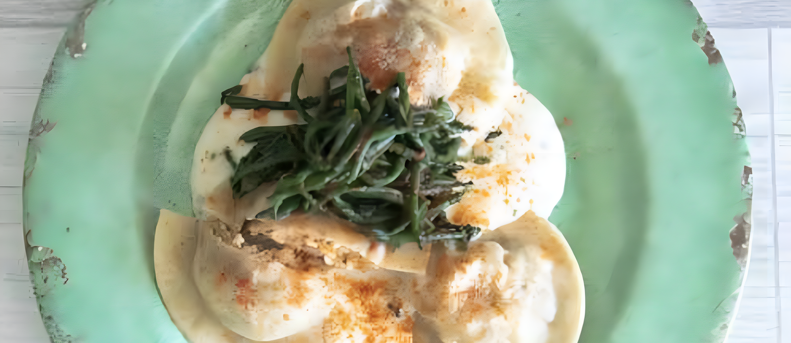 Crab and Roe Ravioli with Fish Cream