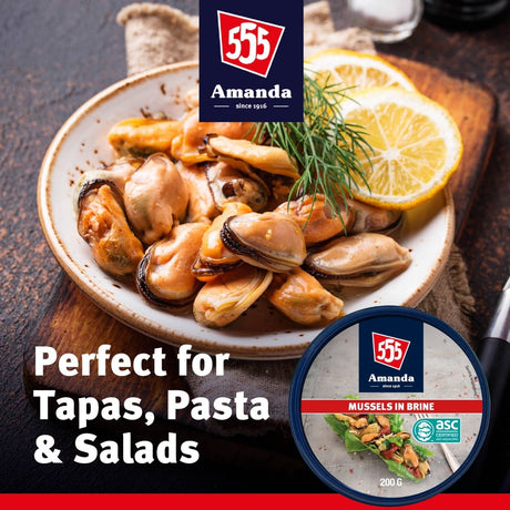 555 Amanda Mussels in Brine 200g - BUB BRANDS