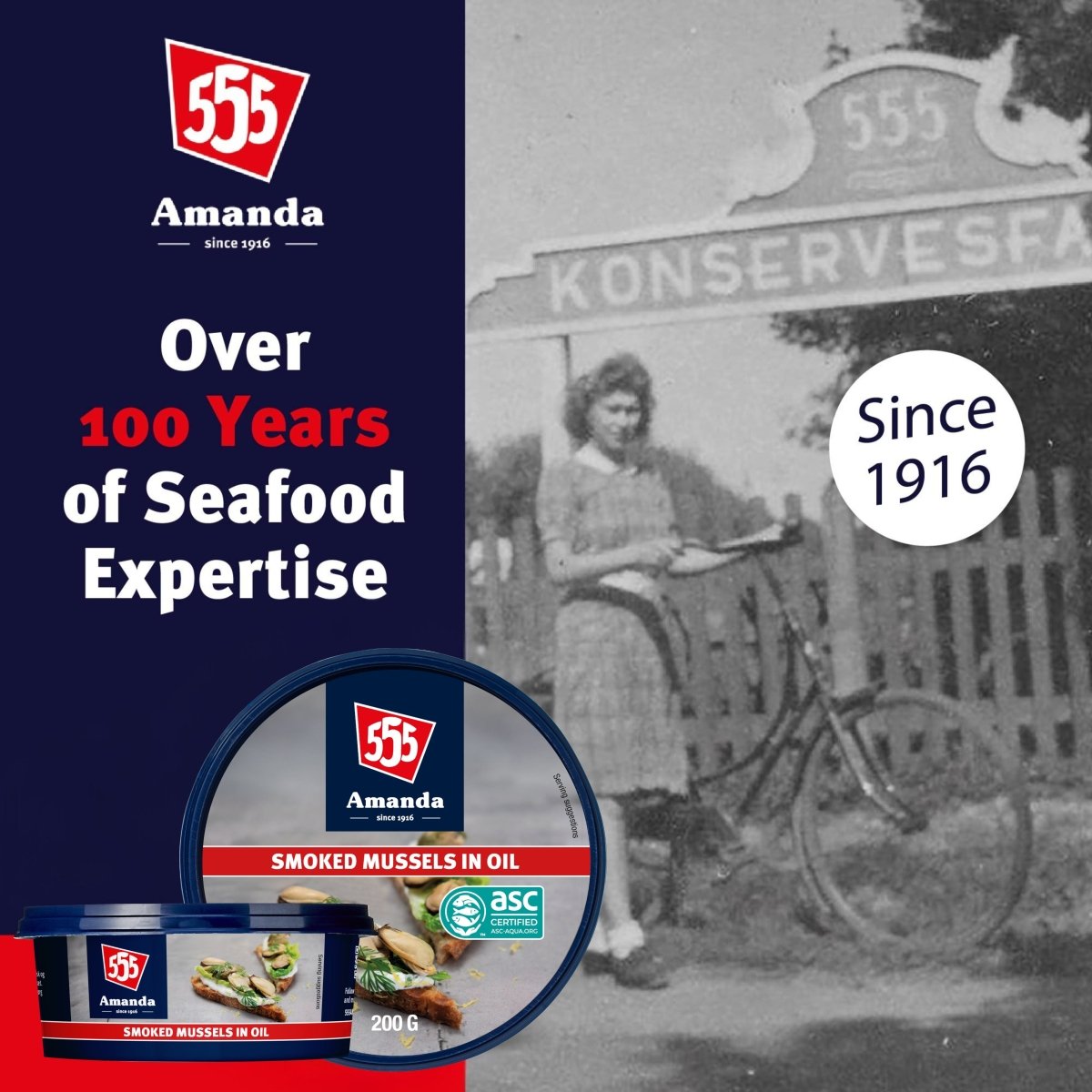 555 Amanda Smoked Mussels in Oil 200g - BUB BRANDS