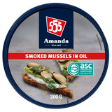 555 Amanda Smoked Mussels in Oil 200g - BUB BRANDS