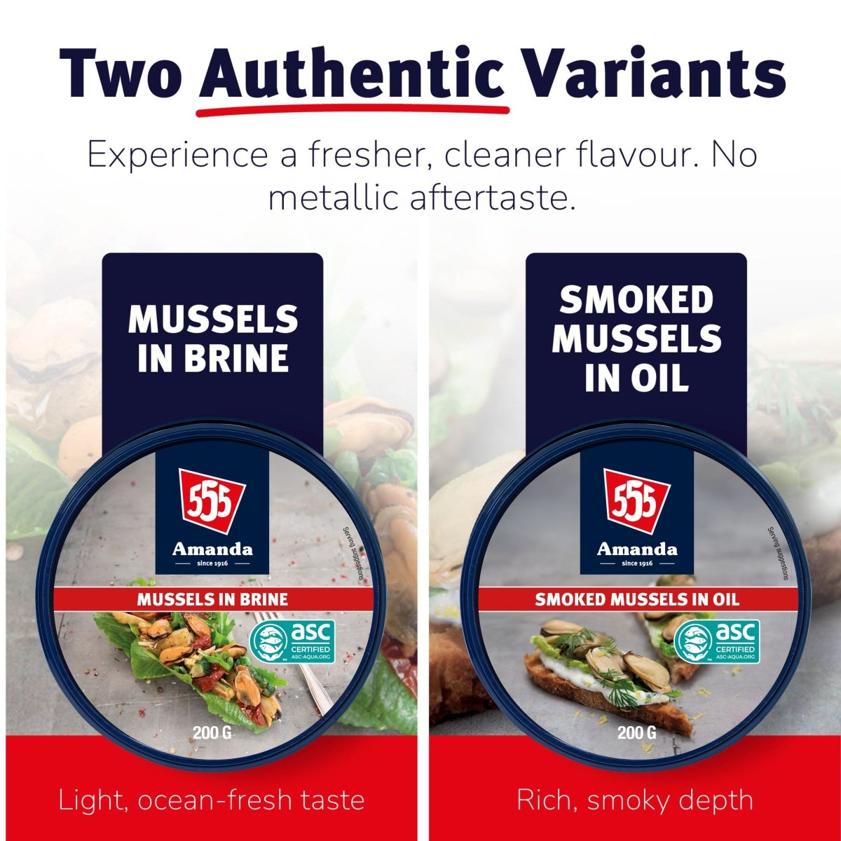 555 Amanda Smoked Mussels in Oil 200g - BUB BRANDS