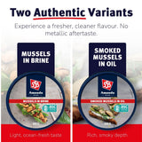 555 Amanda Smoked Mussels in Oil 200g - BUB BRANDS