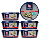 555 Amanda Smoked Mussels in Oil 6 x 200g - BUB BRANDS