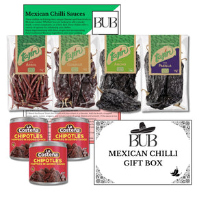 BUB Mexican Dried Chillies & Spice Gift Set – Tajín Pasilla, Guajillo, Arbol, Ancho Chillies, Chamoy & Classico Tajin Seasoning – Perfect for Mexican Cooking, Drinks & Desserts – With Recipe Guide (6)