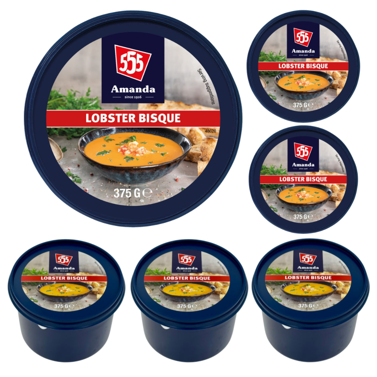 555 Amanda Lobster Bisque  6 x 375g | Creamy Gourmet Seafood Soup with 6.4% Atlantic Lobster (Copy)