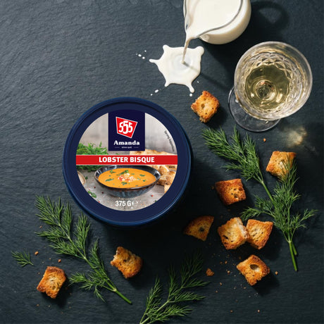 555 Amanda Lobster Bisque  6 x 375g | Creamy Gourmet Seafood Soup with 6.4% Atlantic Lobster (Copy)