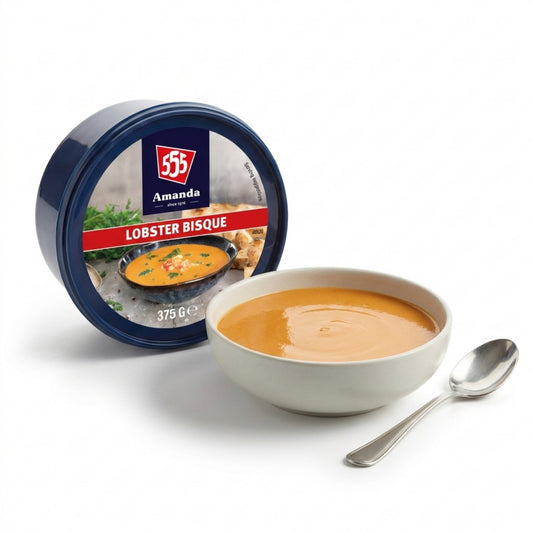 555 Amanda Lobster Bisque 375g | Creamy Gourmet Seafood Soup with 6.4% Atlantic Lobster