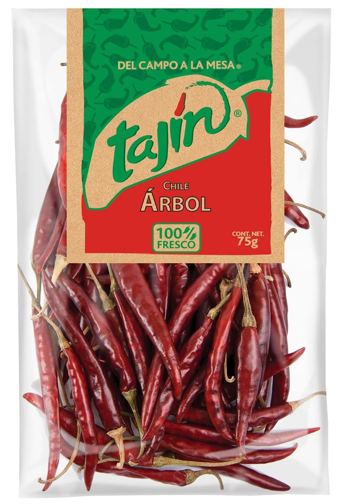 Tajin Dried Arbol Chillies 75g — Authentic Mexican Arbol for Sauces, Salsas & Stews