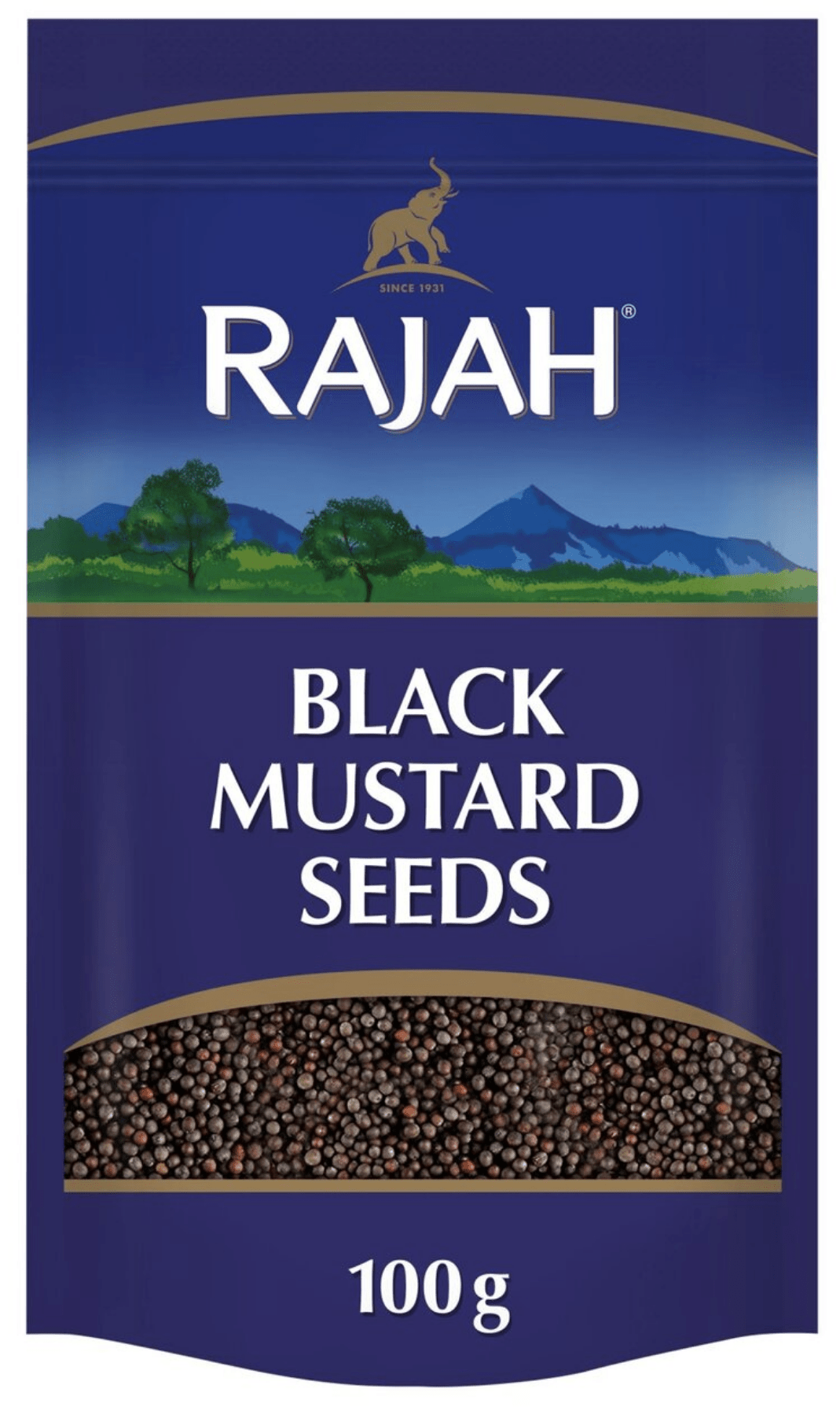 Rajah Whole Black Mustard Seeds 100g — Authentic Whole Spice for Indian Cooking - BUB BRANDS
