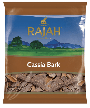 Rajah Cassia Bark (Cinnamon Sticks) 50g — Authentic Whole Spice for Indian Cooking - BUB BRANDS