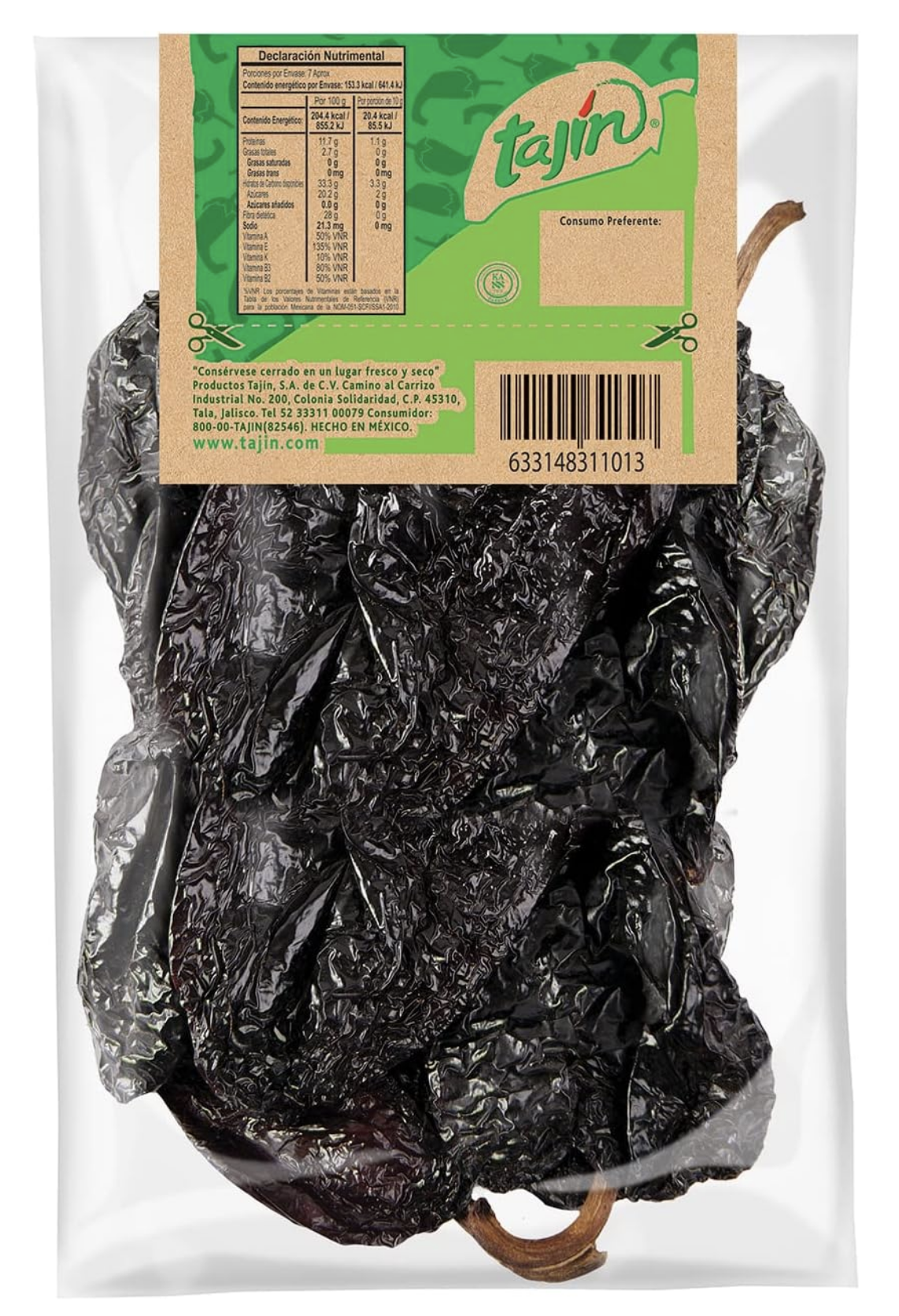 Tajin Dried Ancho Chillies 75g