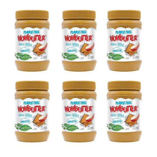 WOWBUTTER Smooth Toasted Soya Spread 6 x 500g Case Pack- Nut Free Peanut Butter