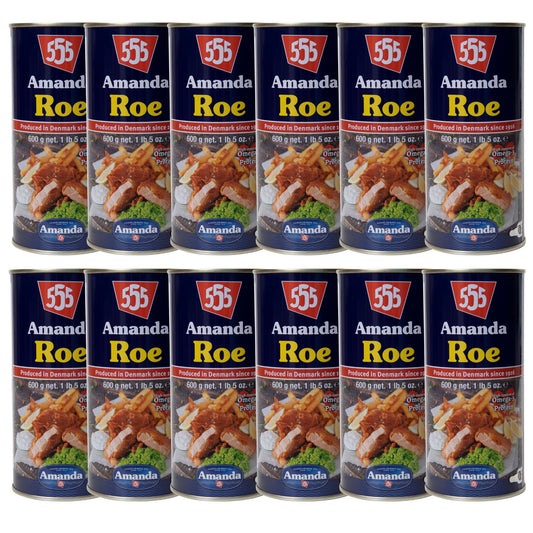 Amanda 555 Premium Tinned Cod Roe 12 x 600g — MSC Certified Chip Shop Favourite