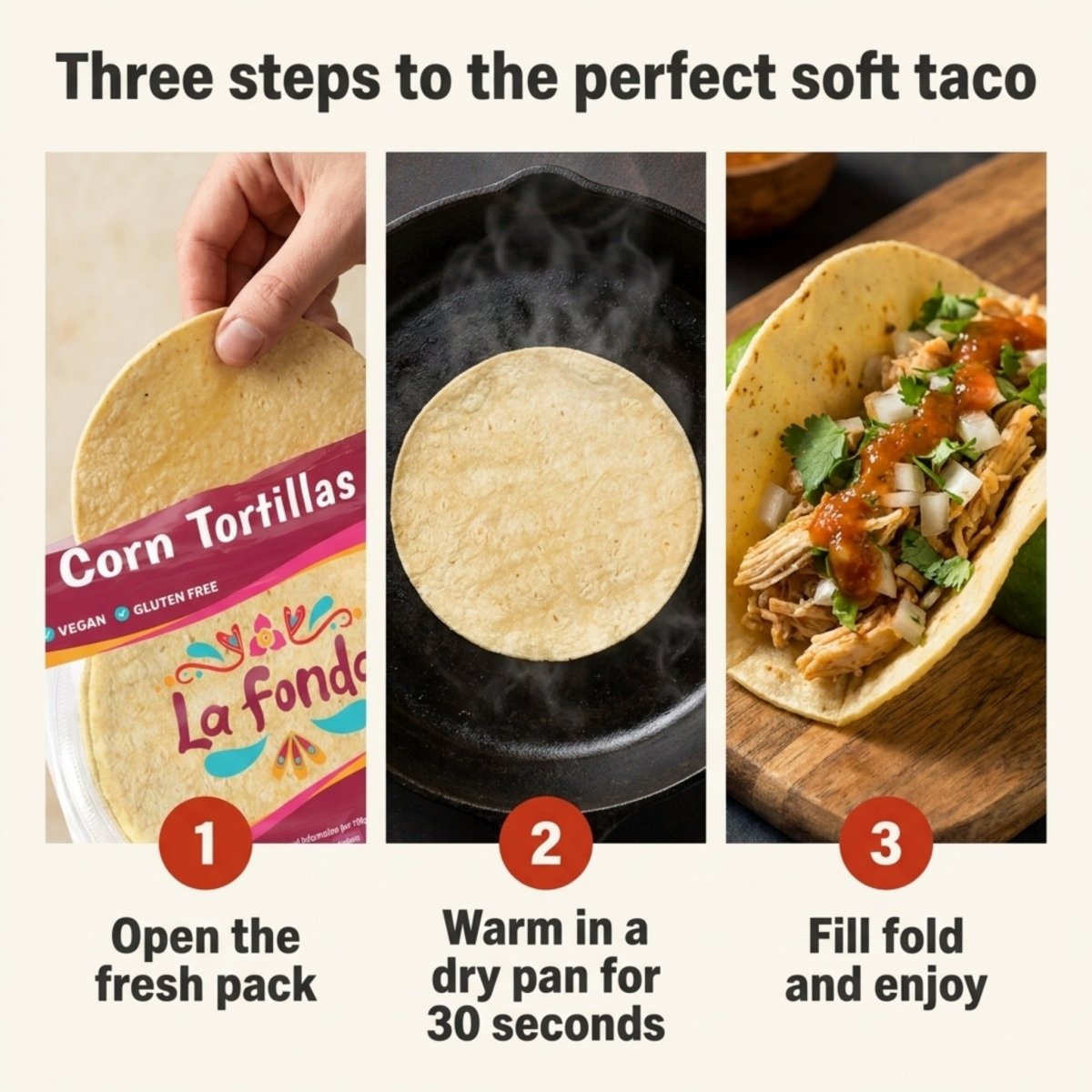 La Fonda Corn Tortillas 15cm | 24 Pack - BUB BRANDS
