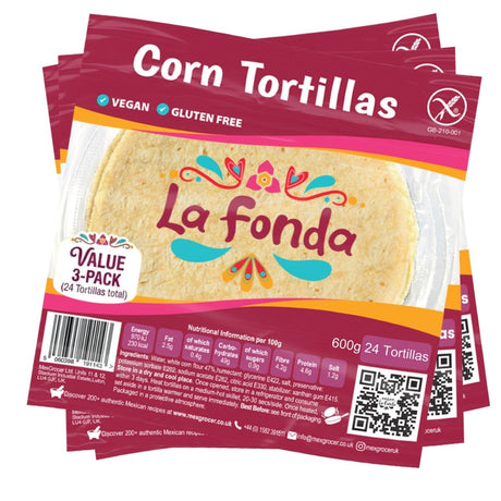 La Fonda Corn Tortillas 15cm | 24 Pack - BUB BRANDS
